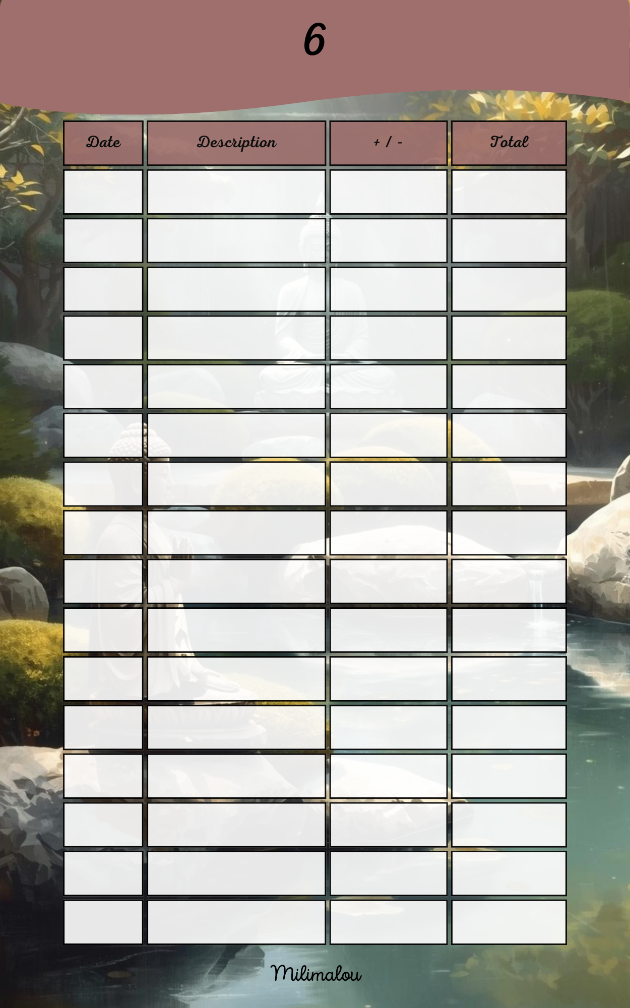 Page de Garde A5 Zen