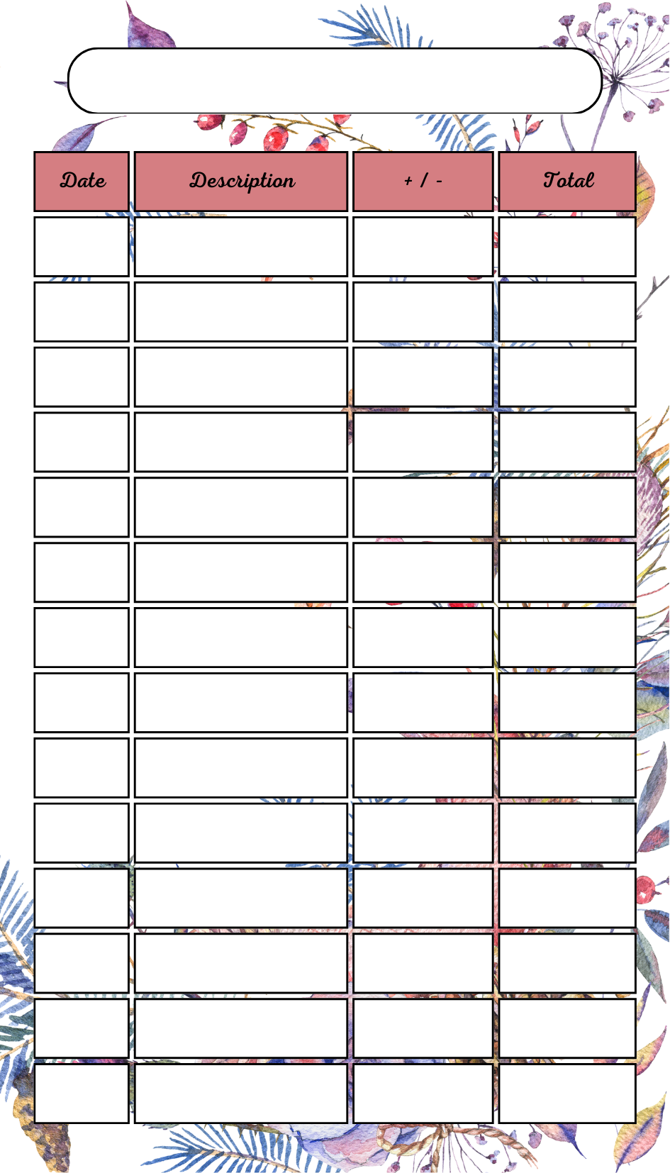 Suivi Budget Lune Florale