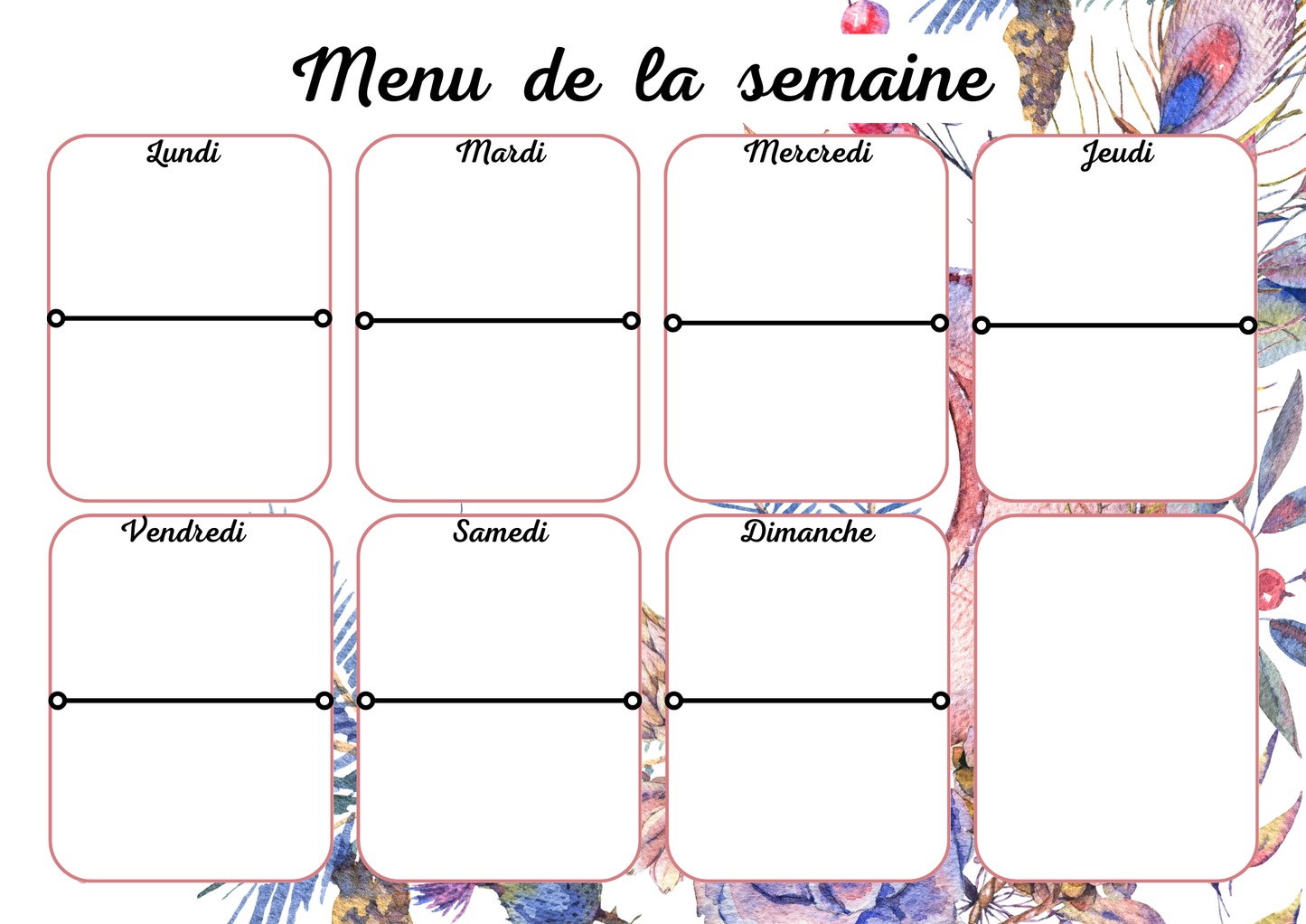 Menu Lune Florale