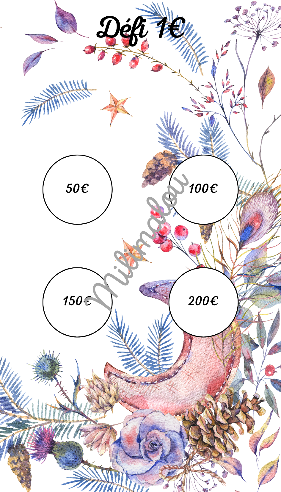 Défi € Lune Florale