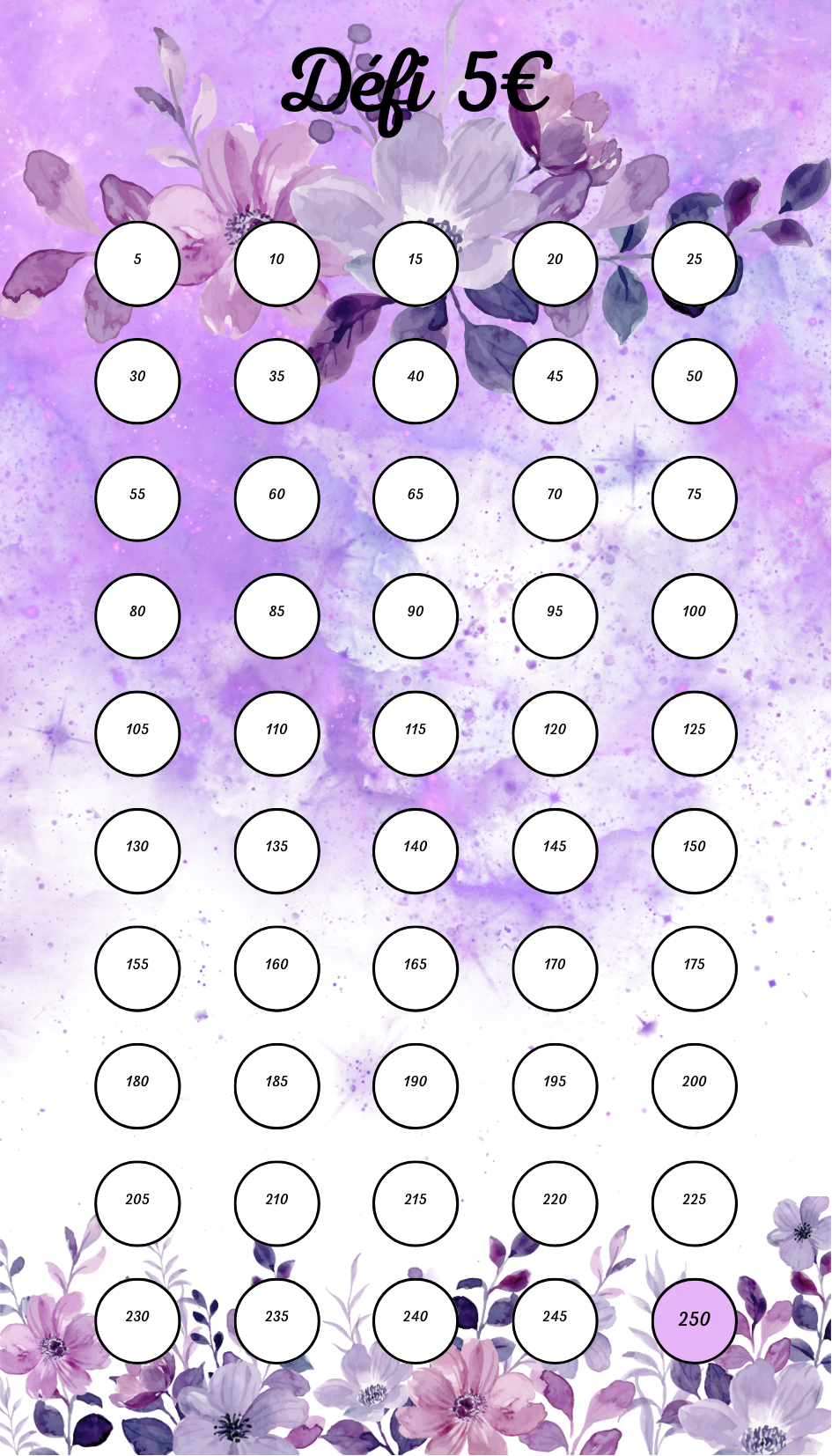 Défi € Violet
