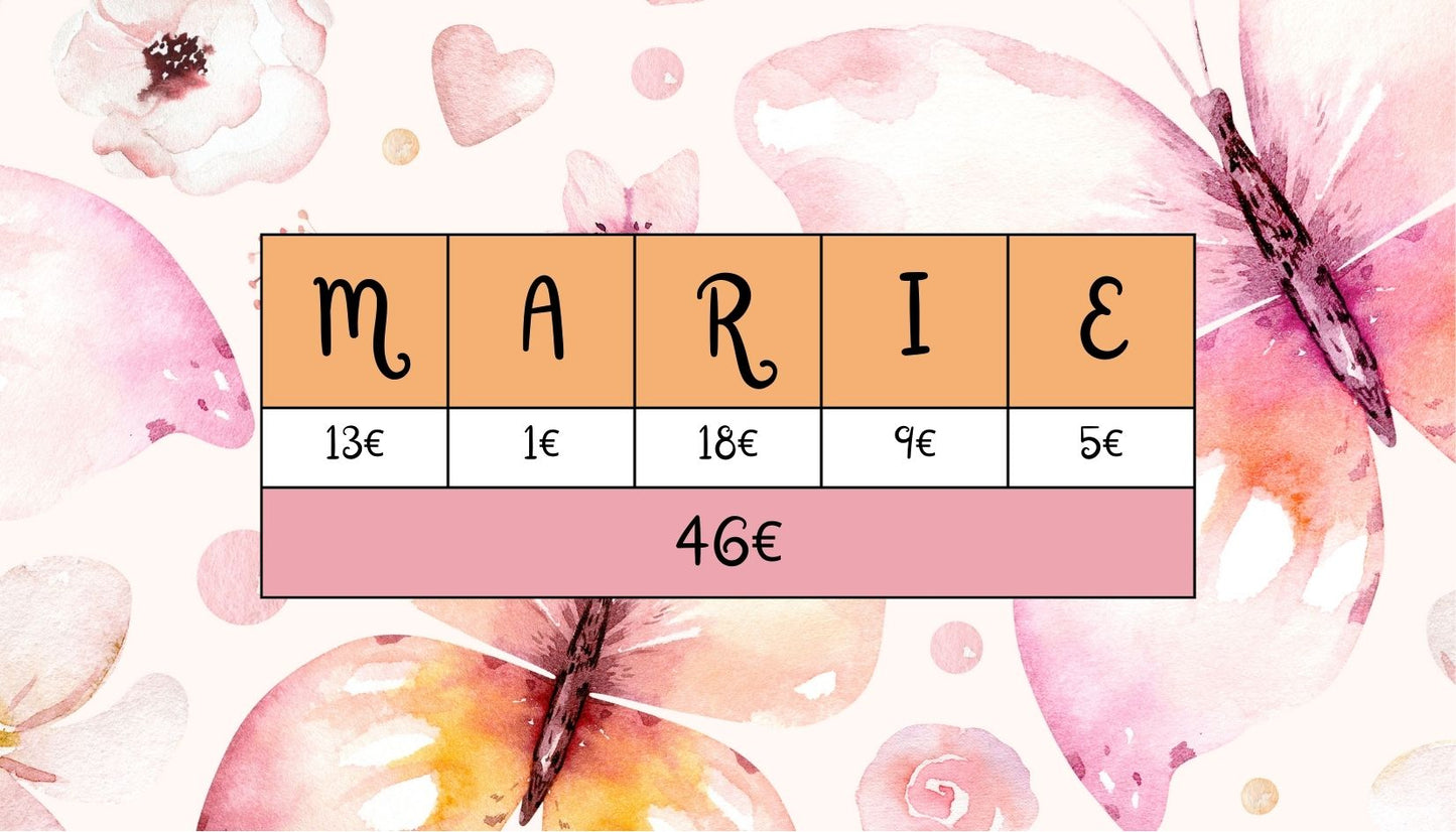 Défi Prénom Papillons