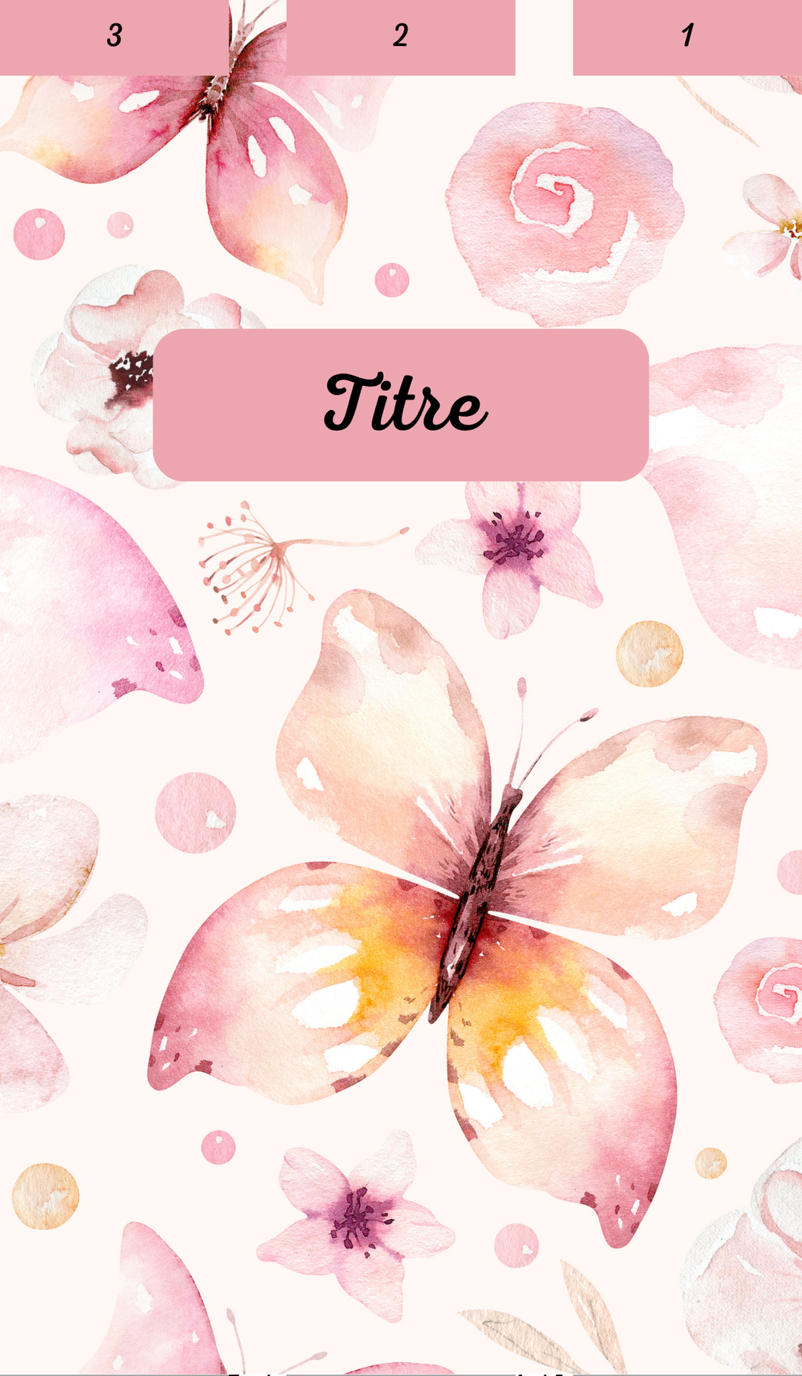 Intercalaires A6 Papillons