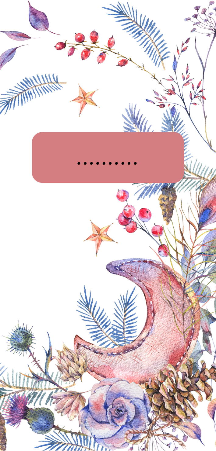 Page de Garde Lune Florale A7