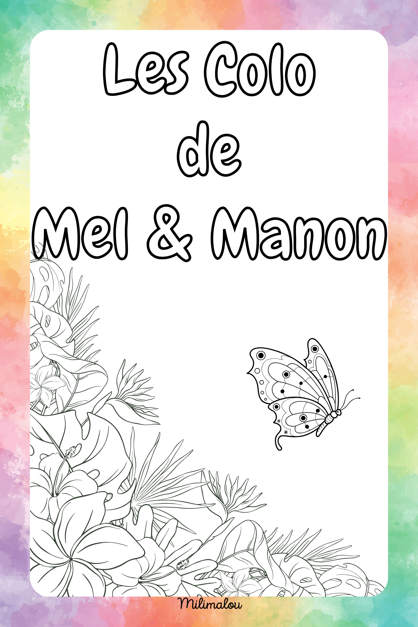 Coloriage Page de Couverture Personnalisable