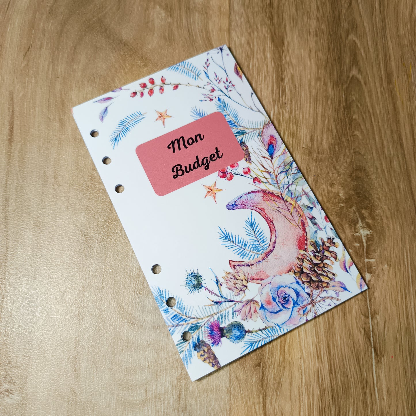 Fiches Budget A6 Lune Florale