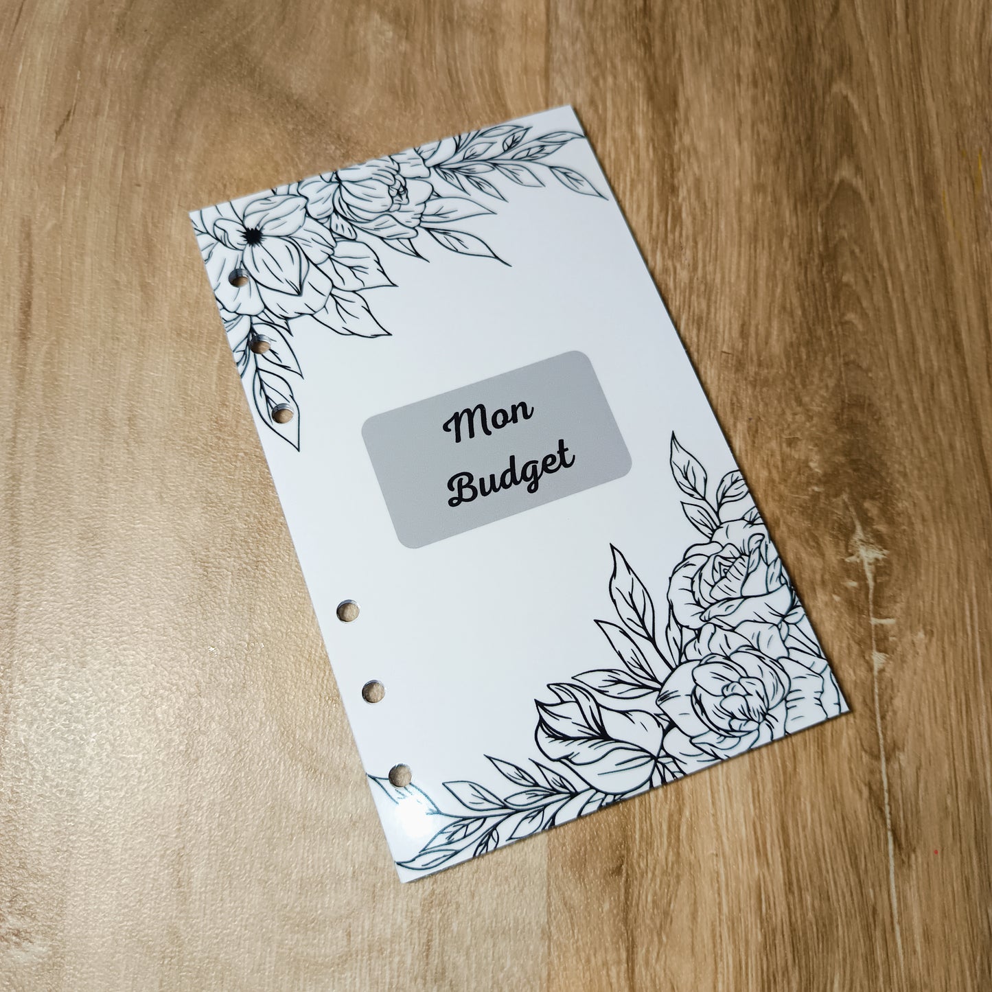 Fiches Budget A6 Feuilles Noir