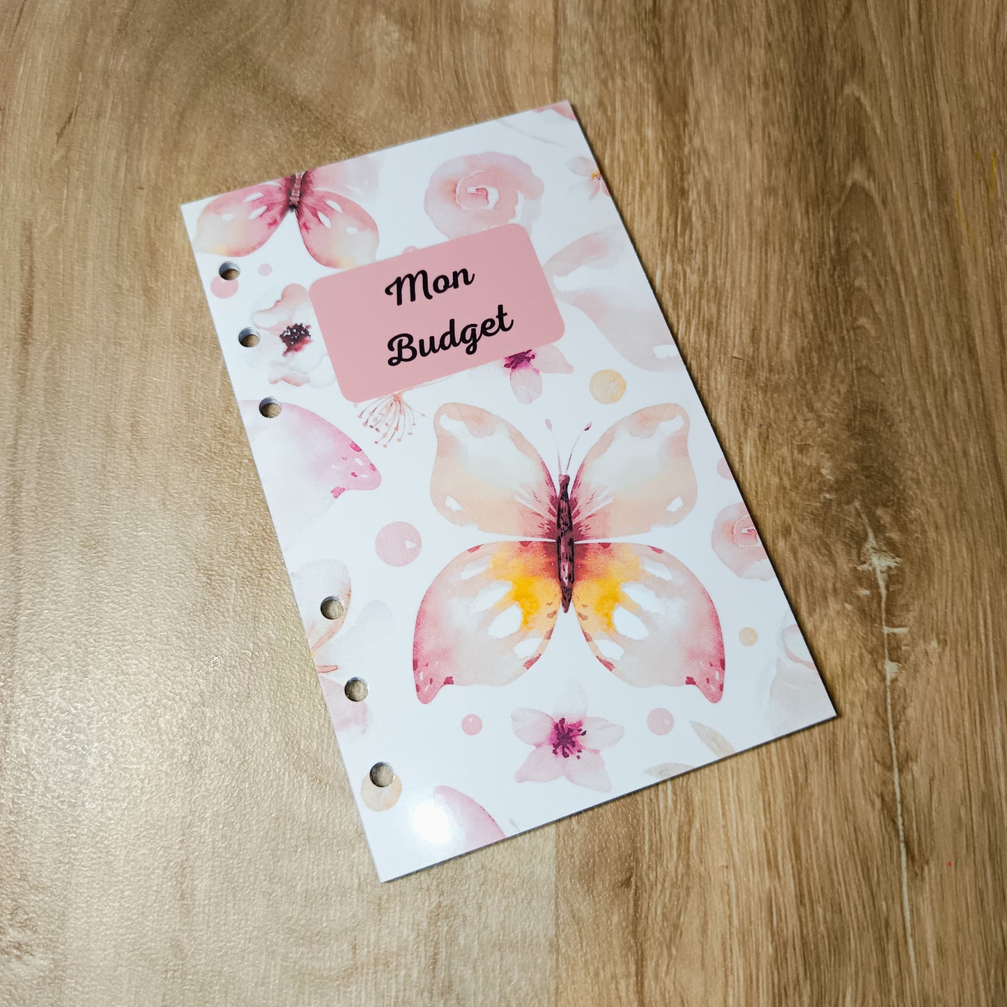 Fiches Budget A6 Papillons