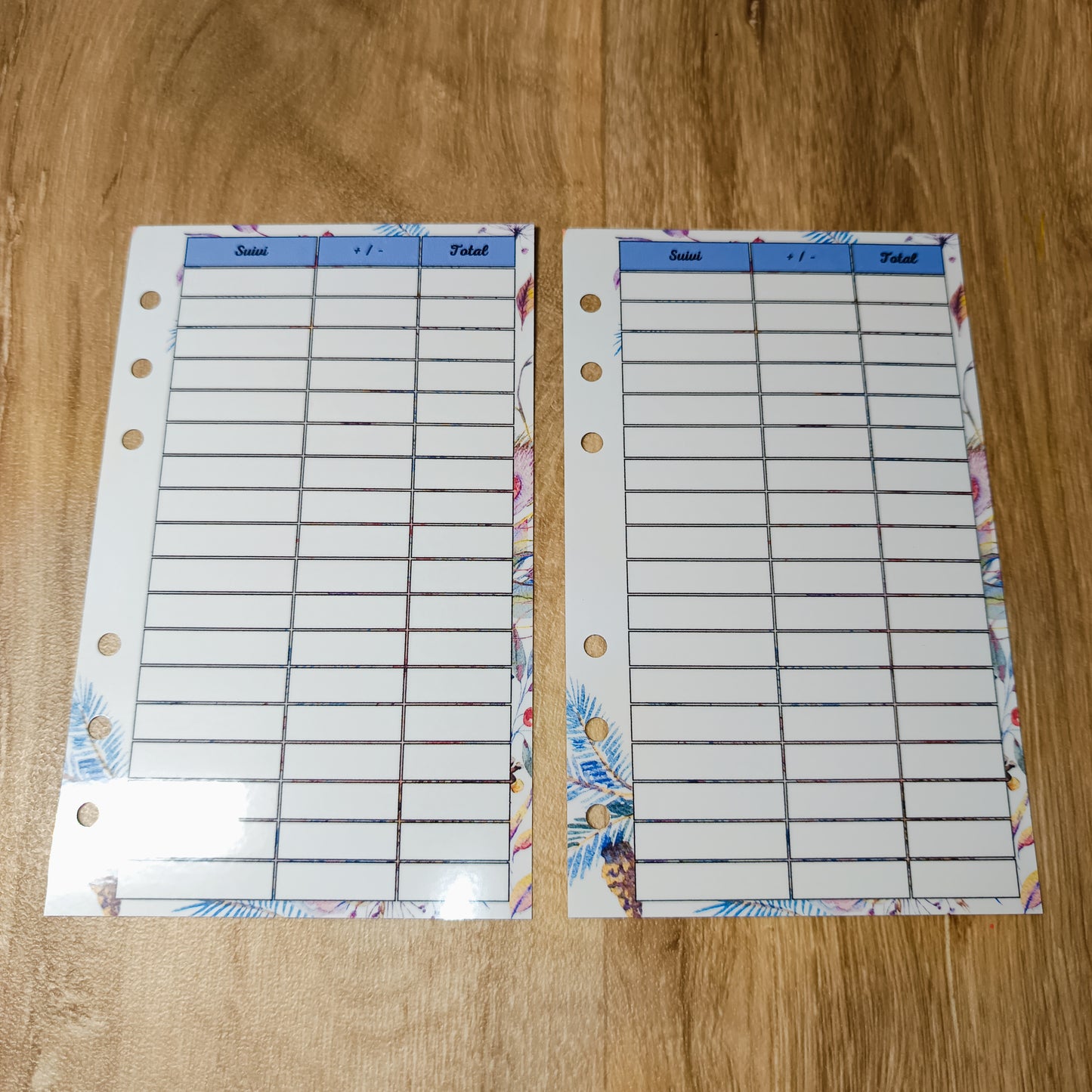 Fiches Budget A6 Lune Florale