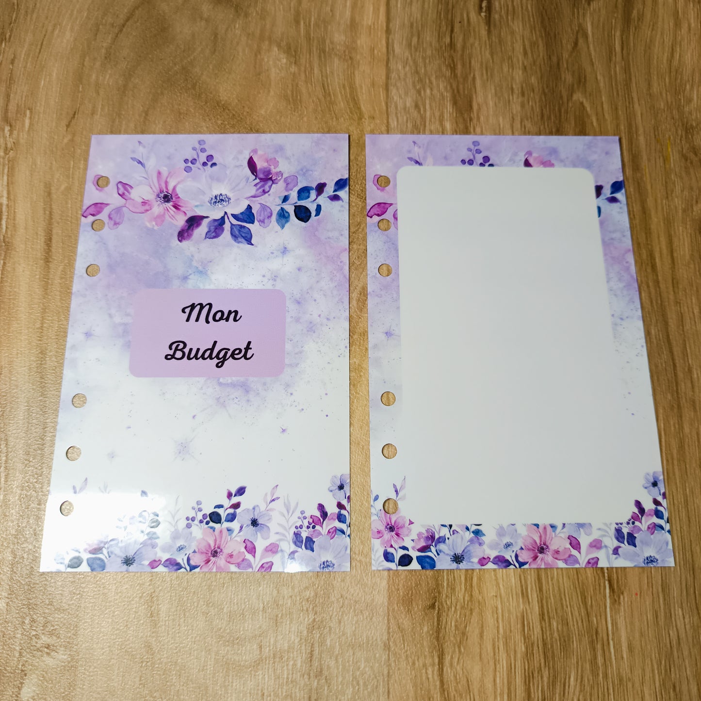 Fiches Budget A6 Violet