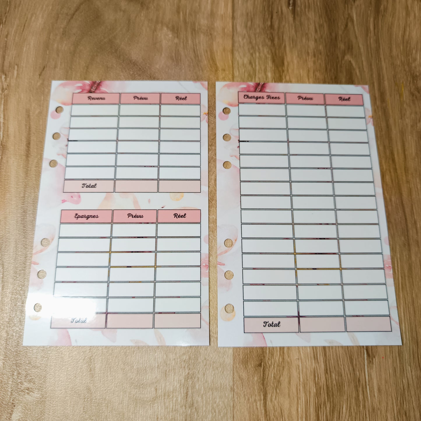 Fiches Budget A6 Papillons
