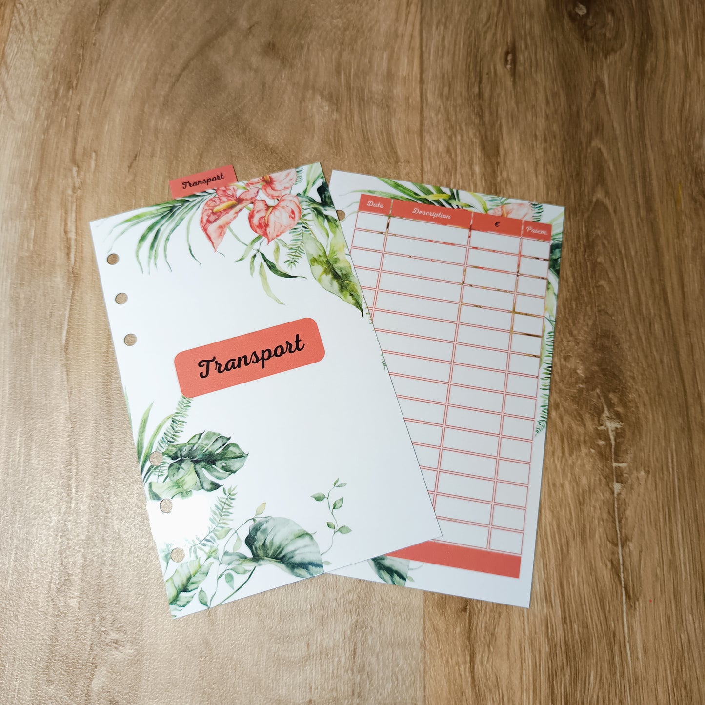 Fiches Budget Vacances A6