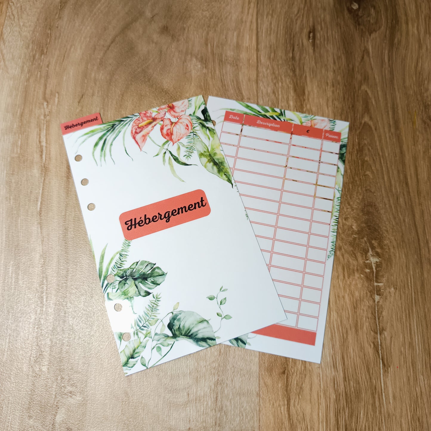 Fiches Budget Vacances A6
