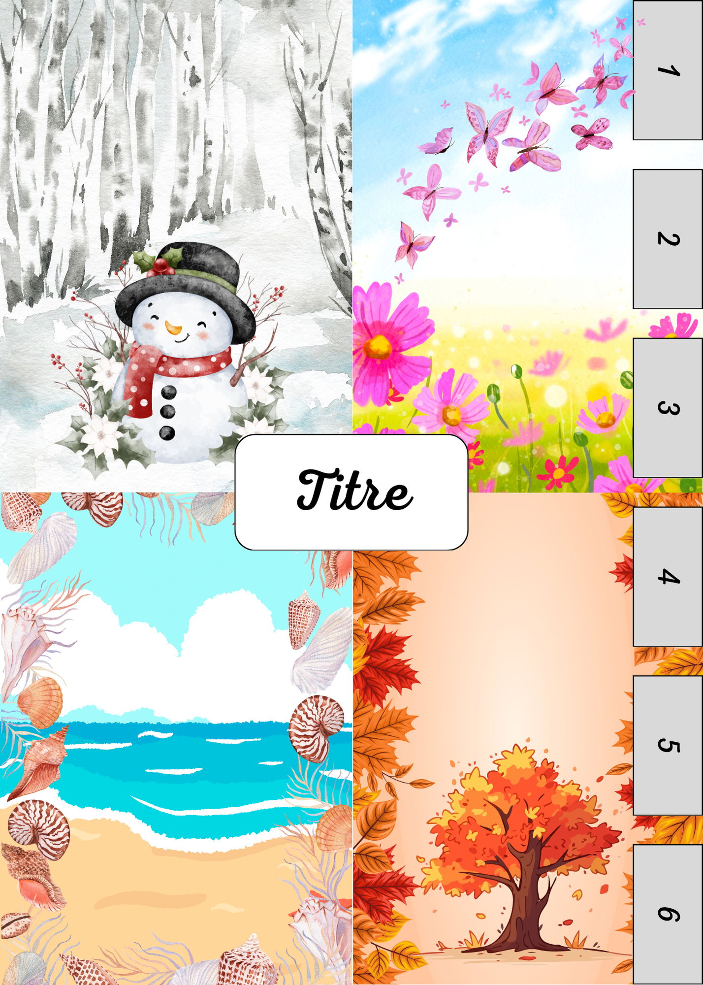 Intercalaires A5 Saisons