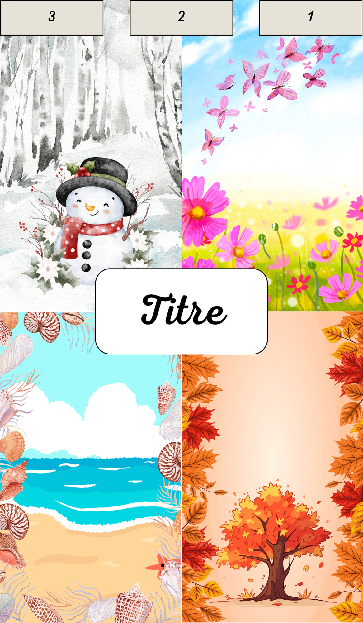 Intercalaires A6 Saisons