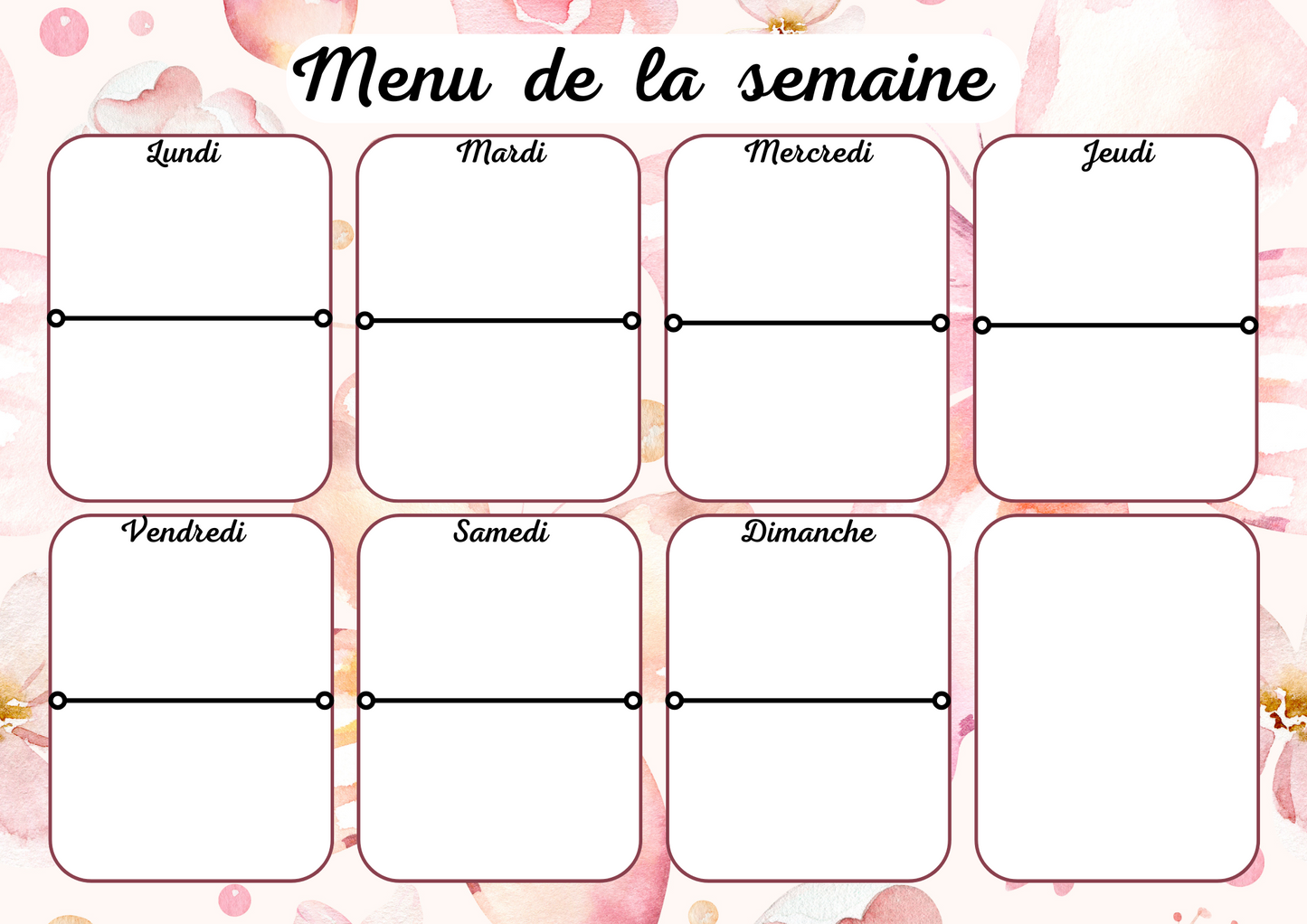 Menu Papillons