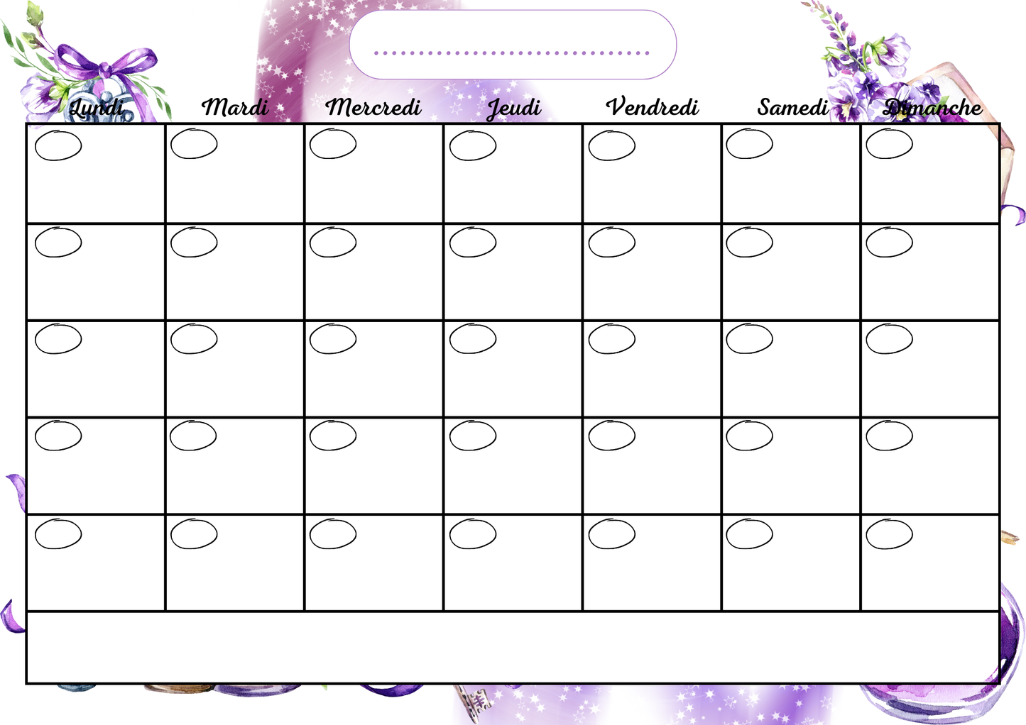 Planning Livre Magique