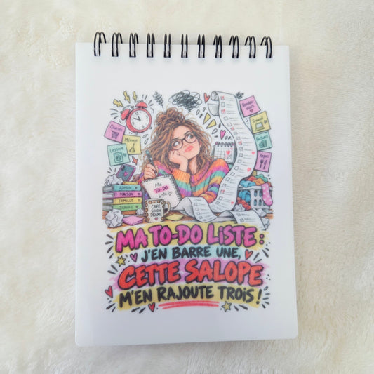 Bloc Notes A6 Couverture Plastique Liste