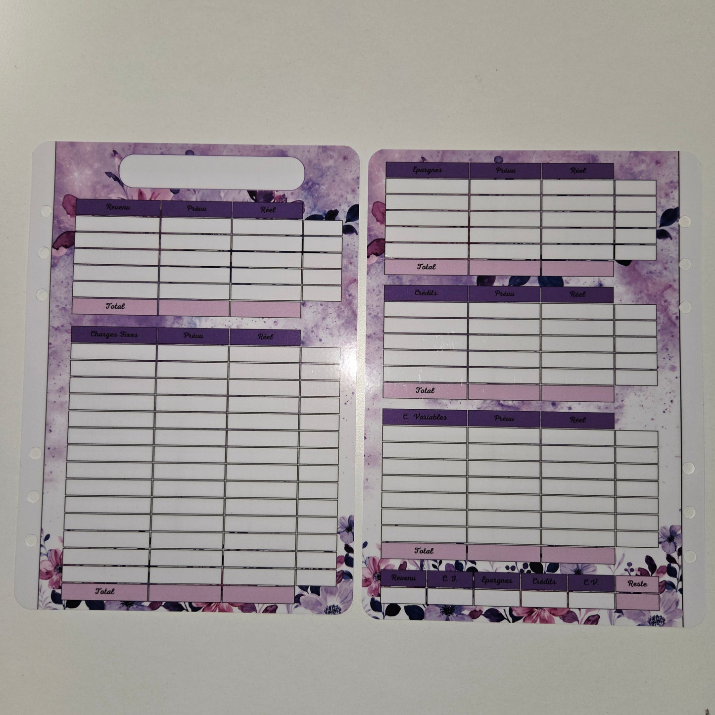 Budget A5 Plastifié Violet