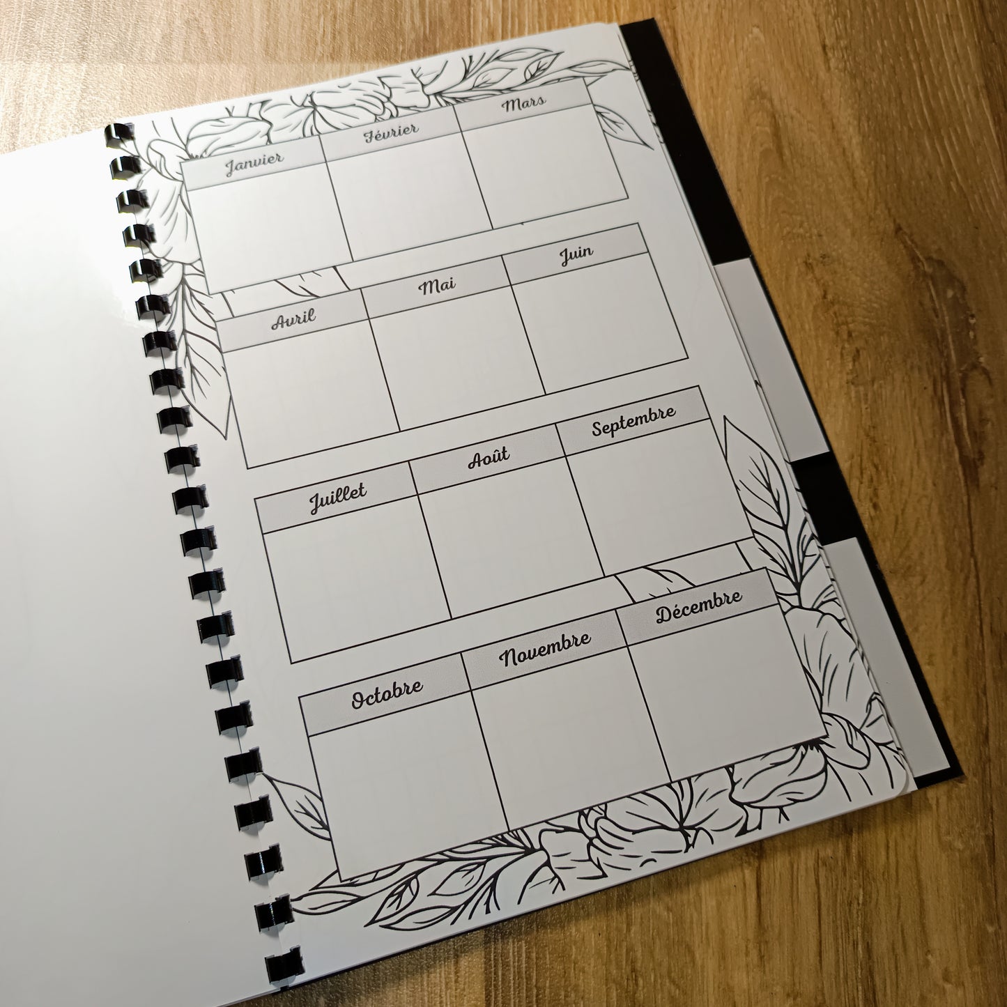 Budget Annuel Feuilles Noir