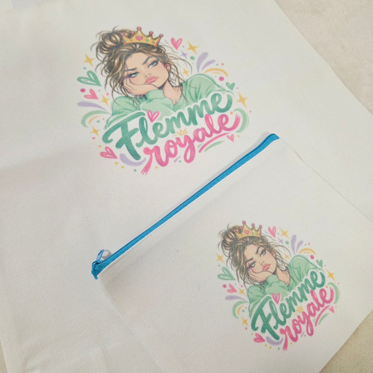Ensemble Tote Bag et Pochette Flemme Royale