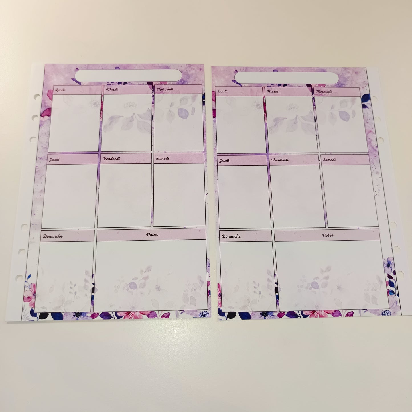Fiches A5 NON Plastifiées Violet