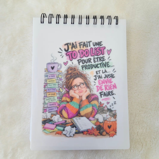 Bloc Notes A6 Couverture Plastique Productive