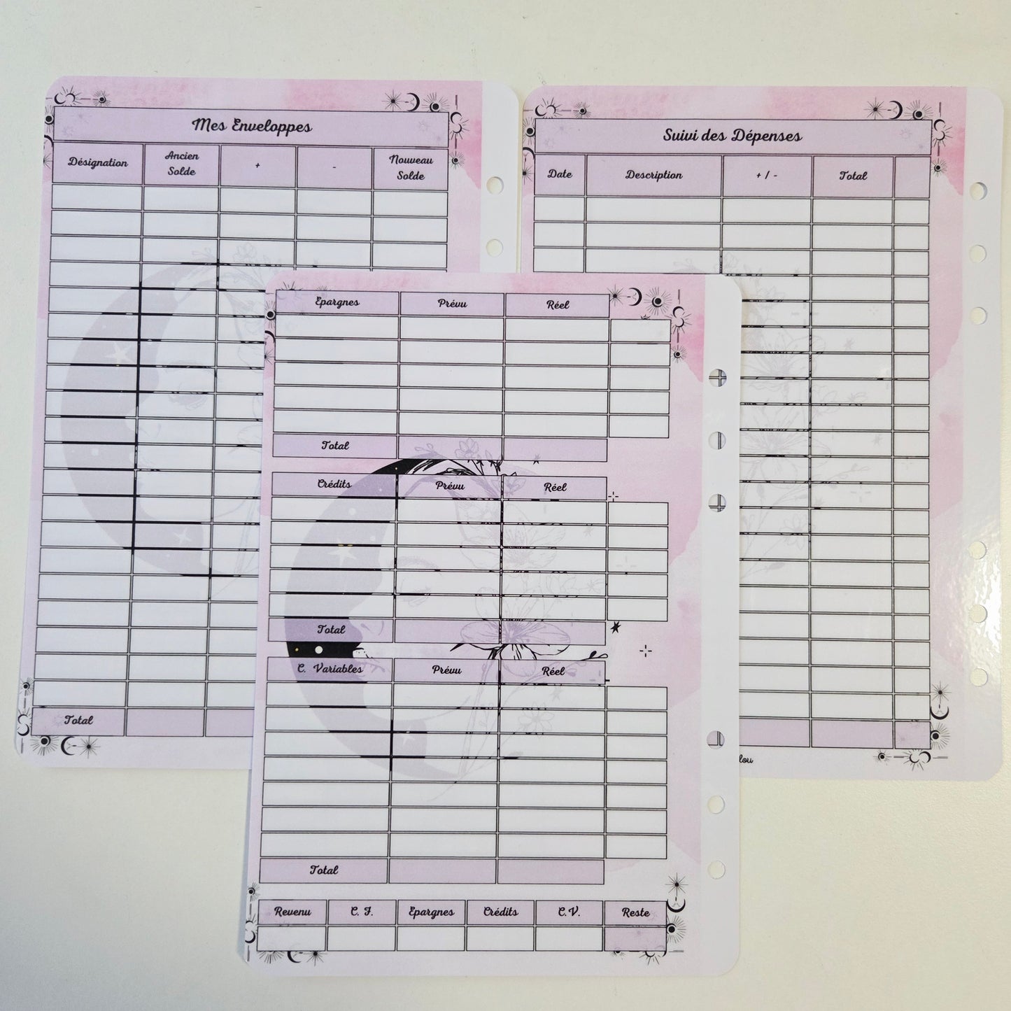 Budget A5 Plastifié Lune Rose