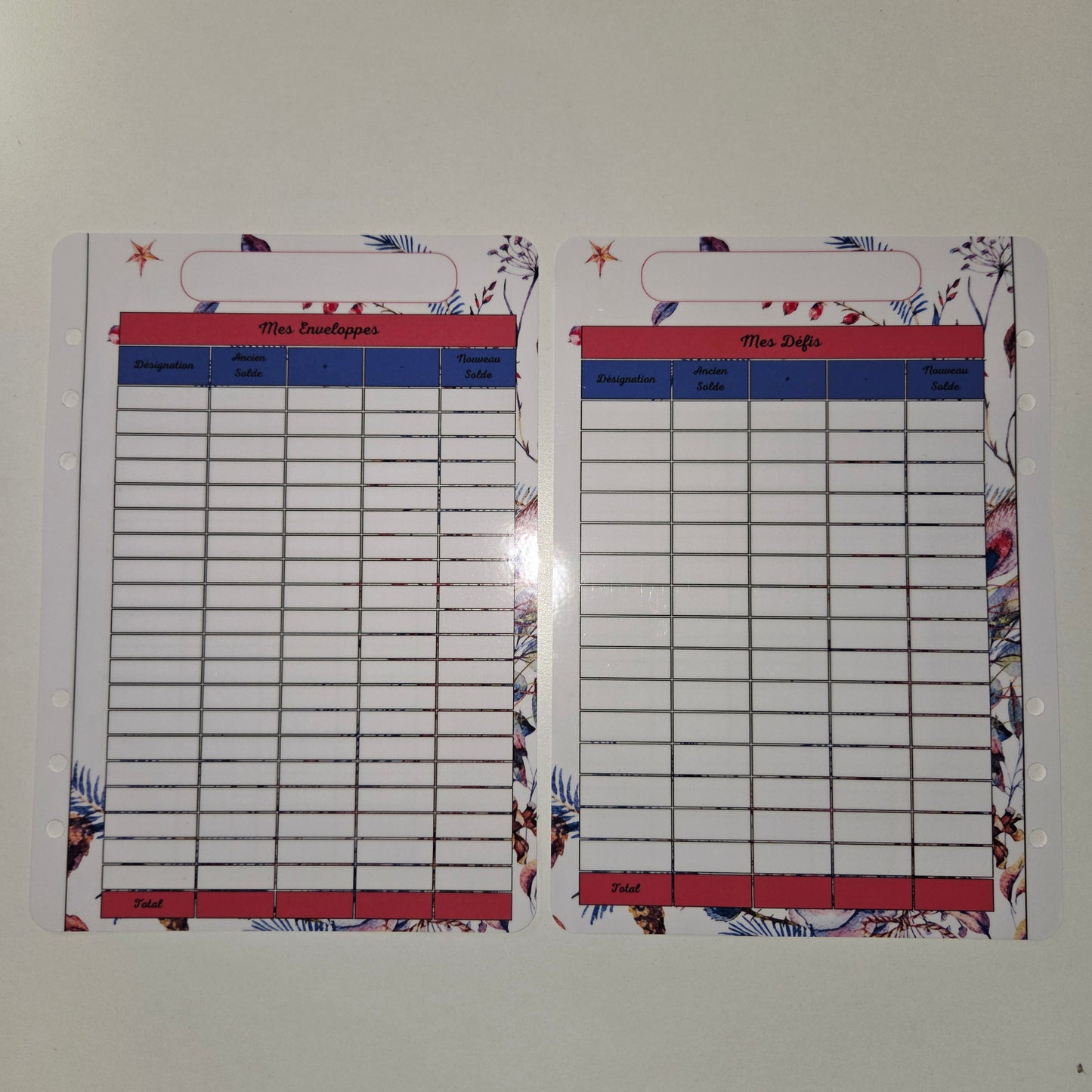 Budget A5 Plastifié Lune Florale