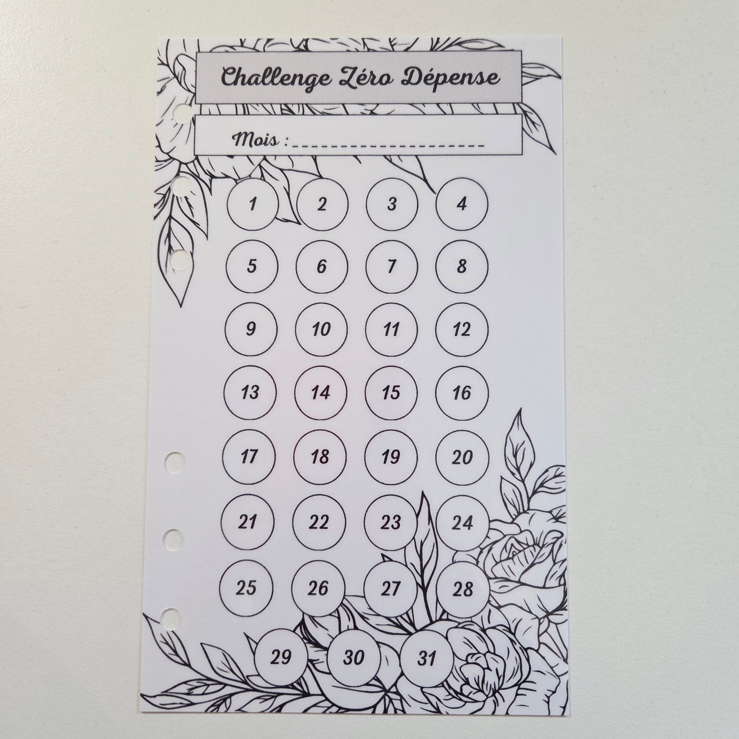 Challenge zéro Dépenses