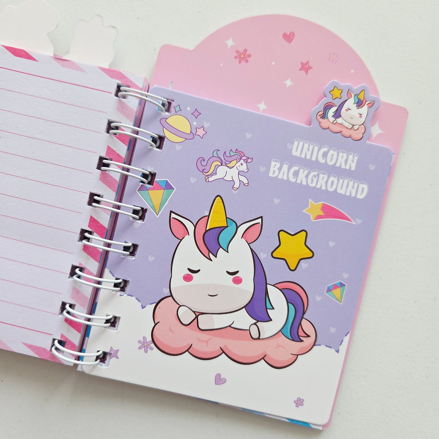 Carnet Licorne Rose