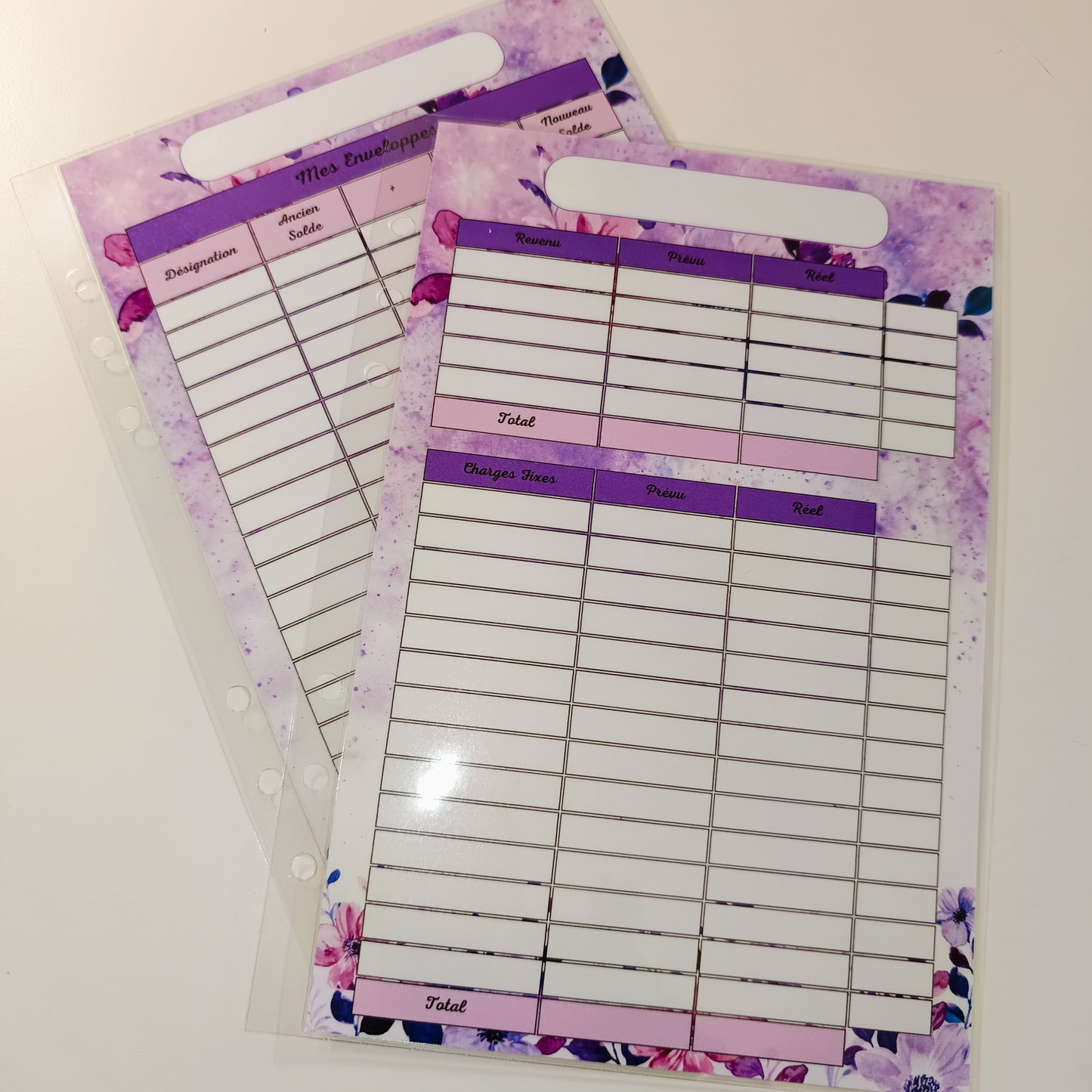 Fiches A5 Plastifiées Violet