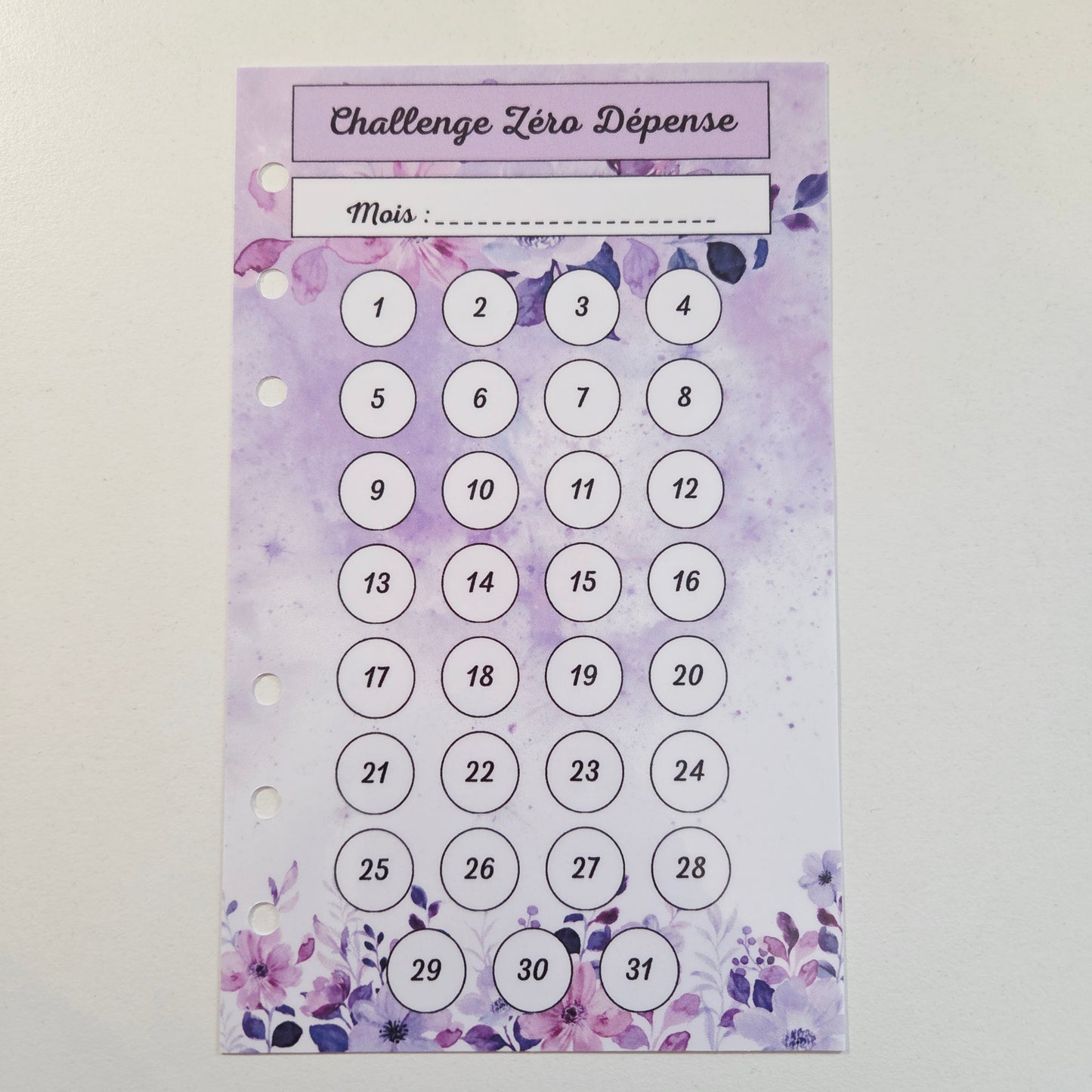 Challenge zéro Dépenses