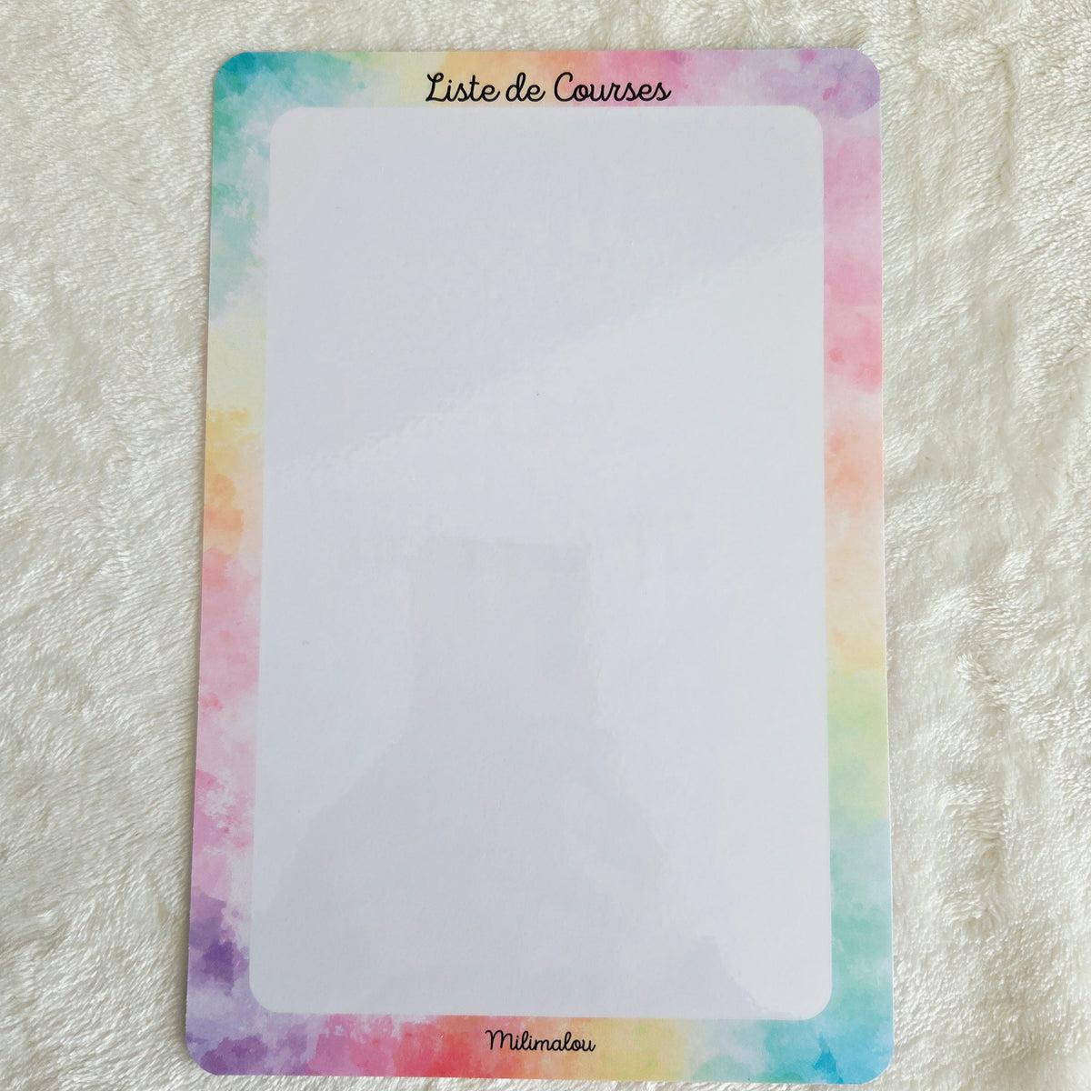 Liste de Courses A5 Arc en Ciel