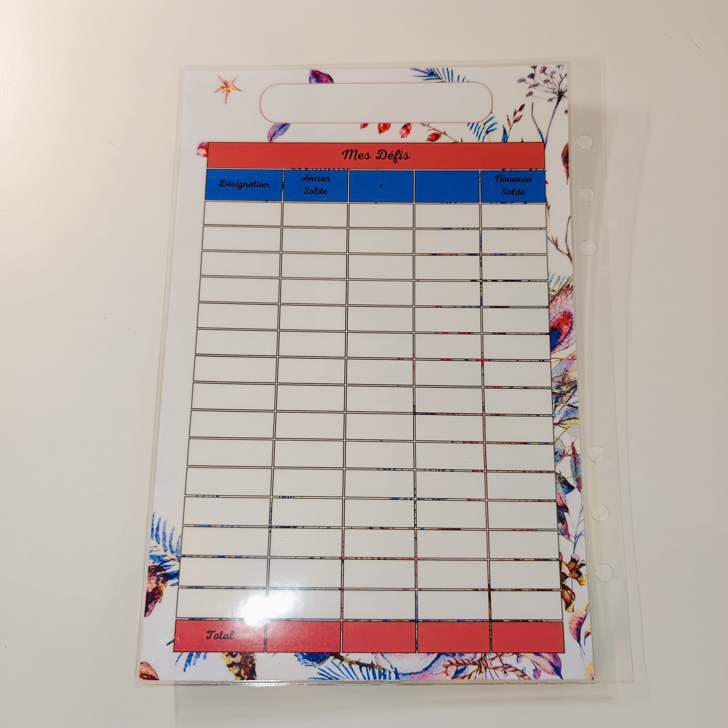 Fiches A5 Plastifiées Lune Florale