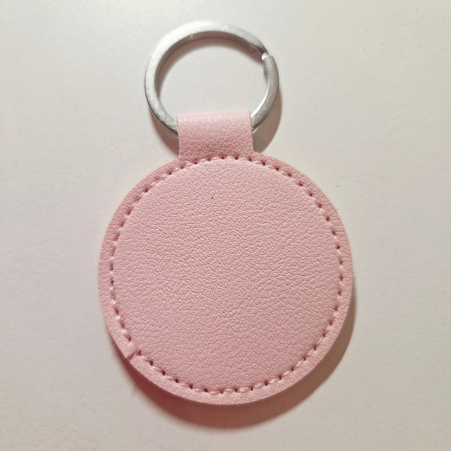 Porte Clé Rond Simili Cuir