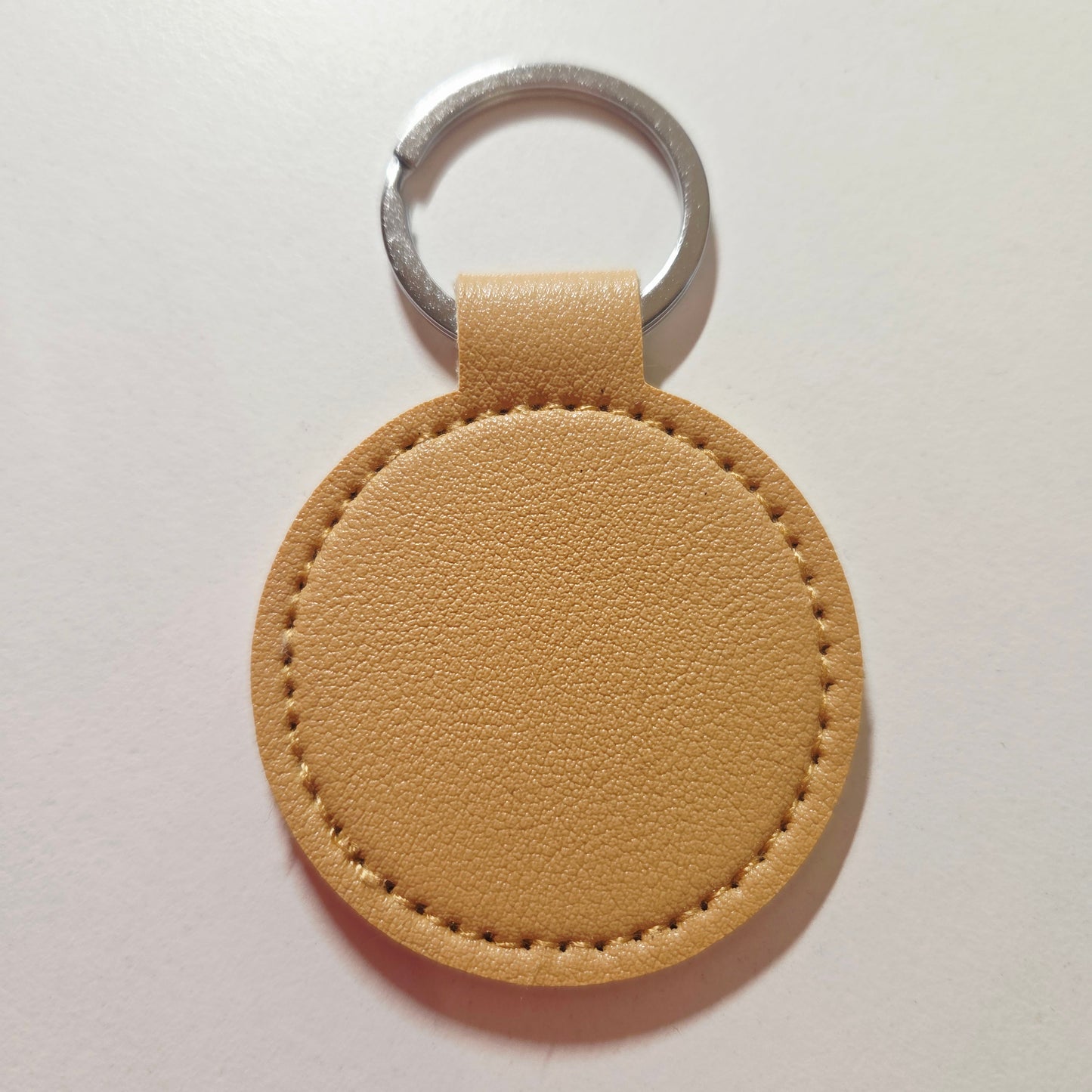 Porte Clé Rond Simili Cuir