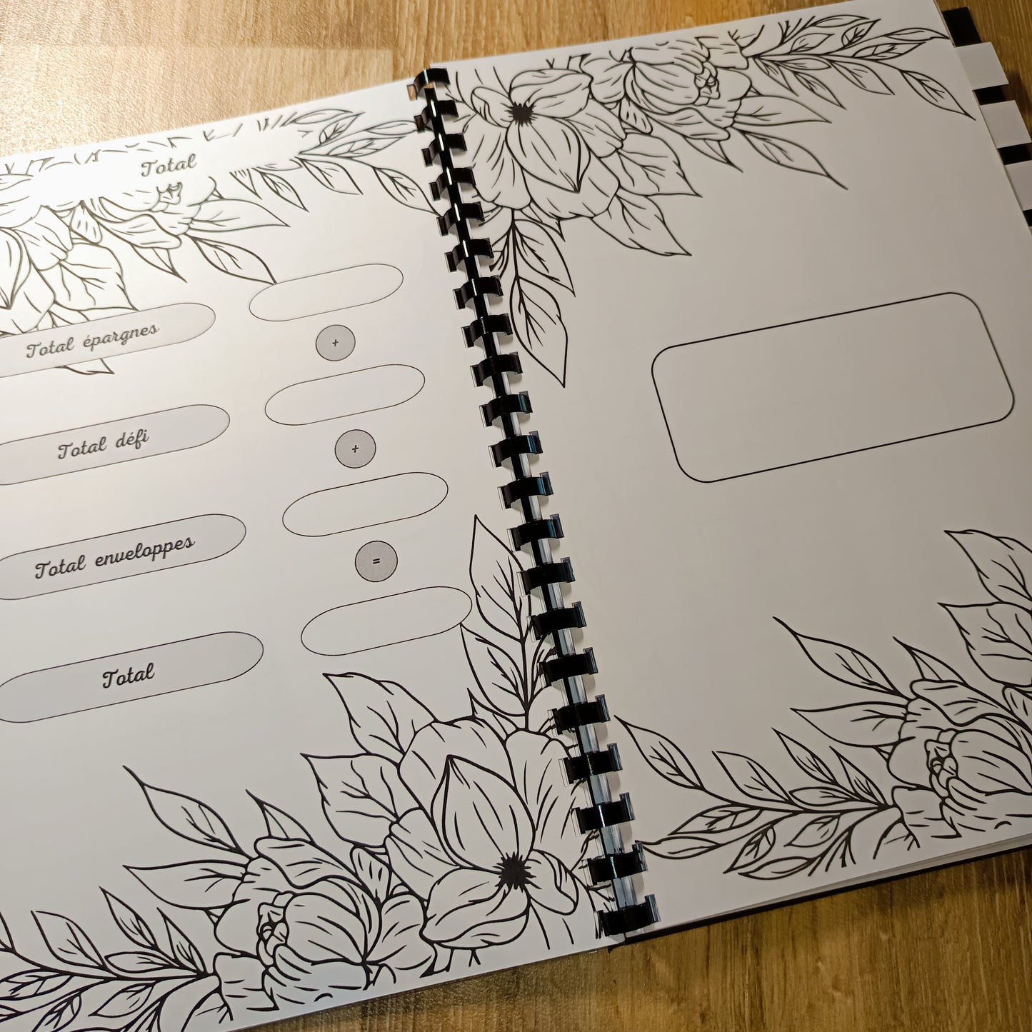 Budget 12 mois Feuilles Noir