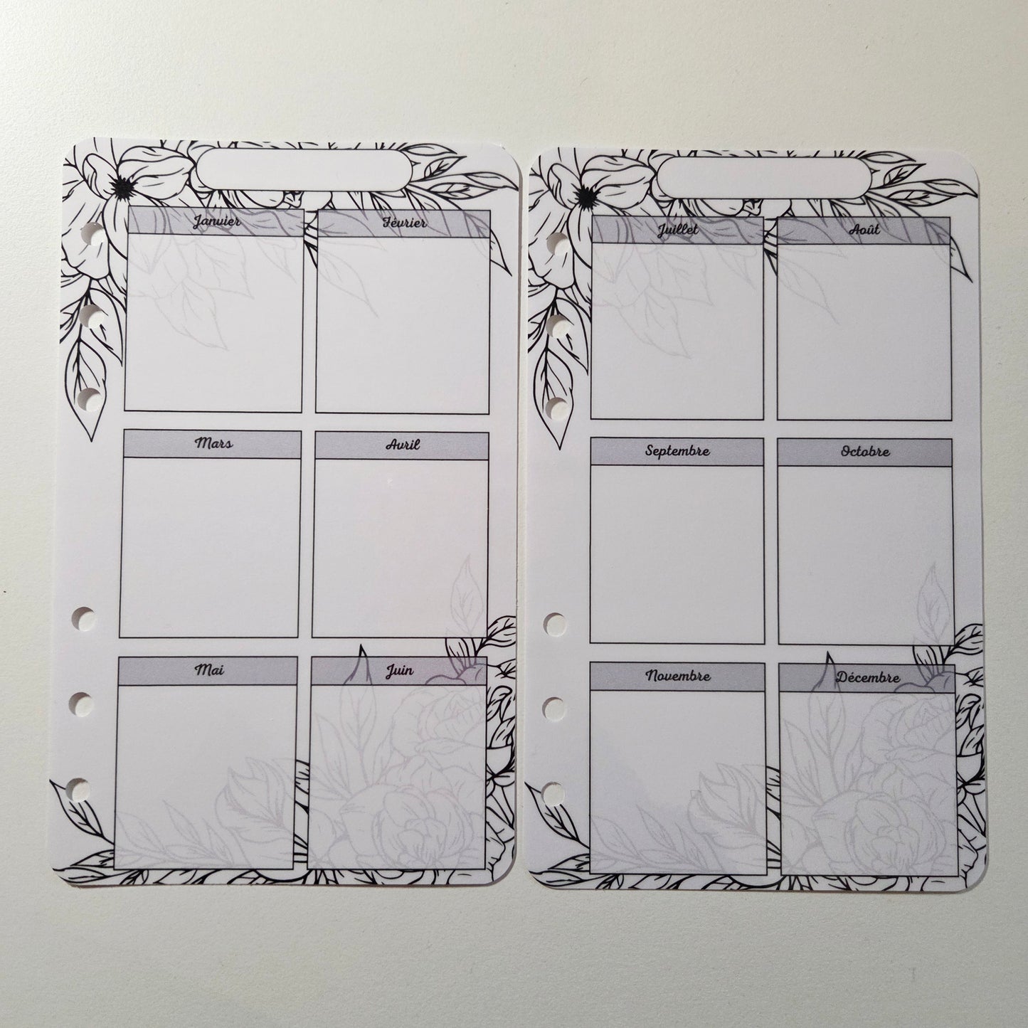 Calendrier Annuel A6