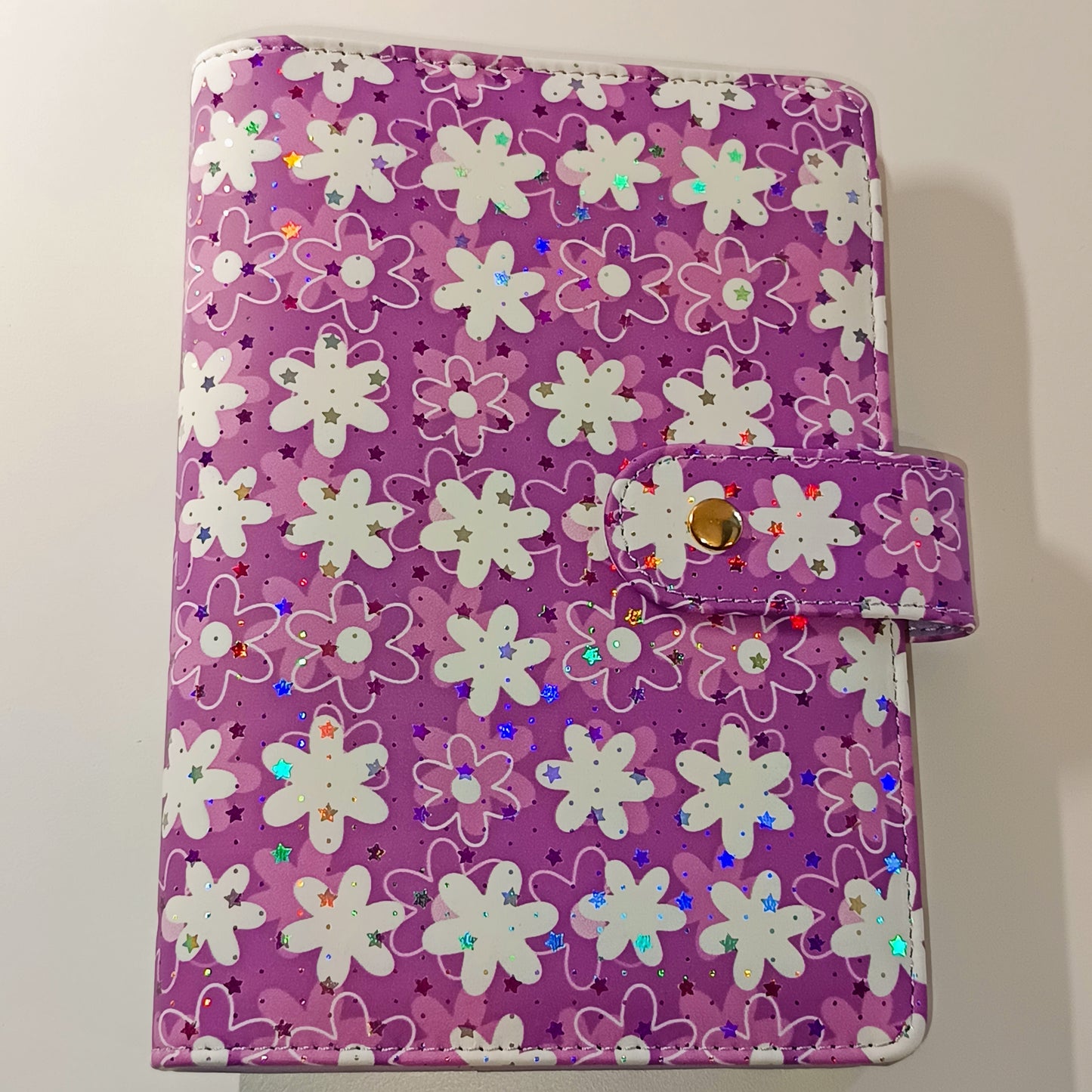 Classeur A6 Fleurs Holographique