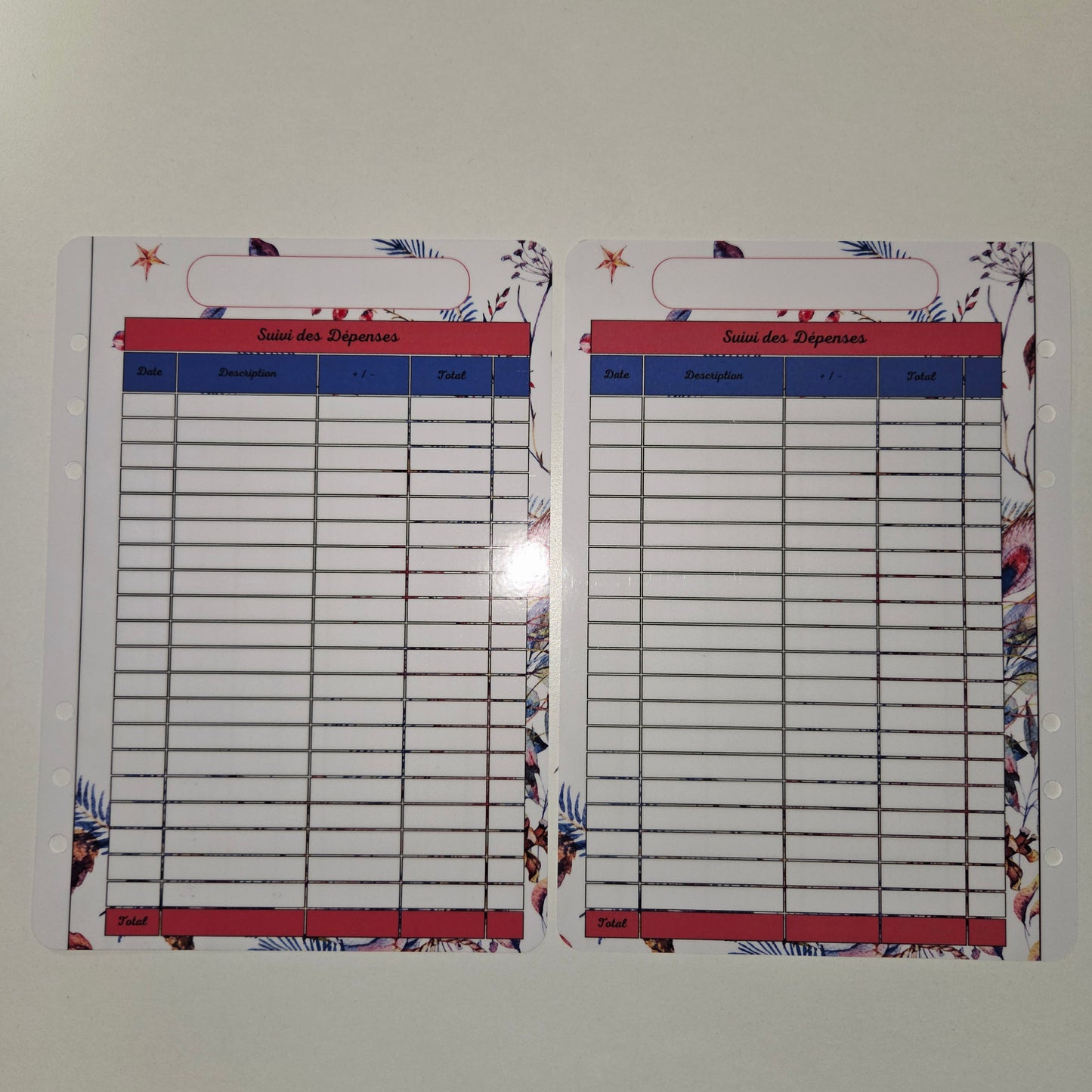 Budget A5 Plastifié Lune Florale