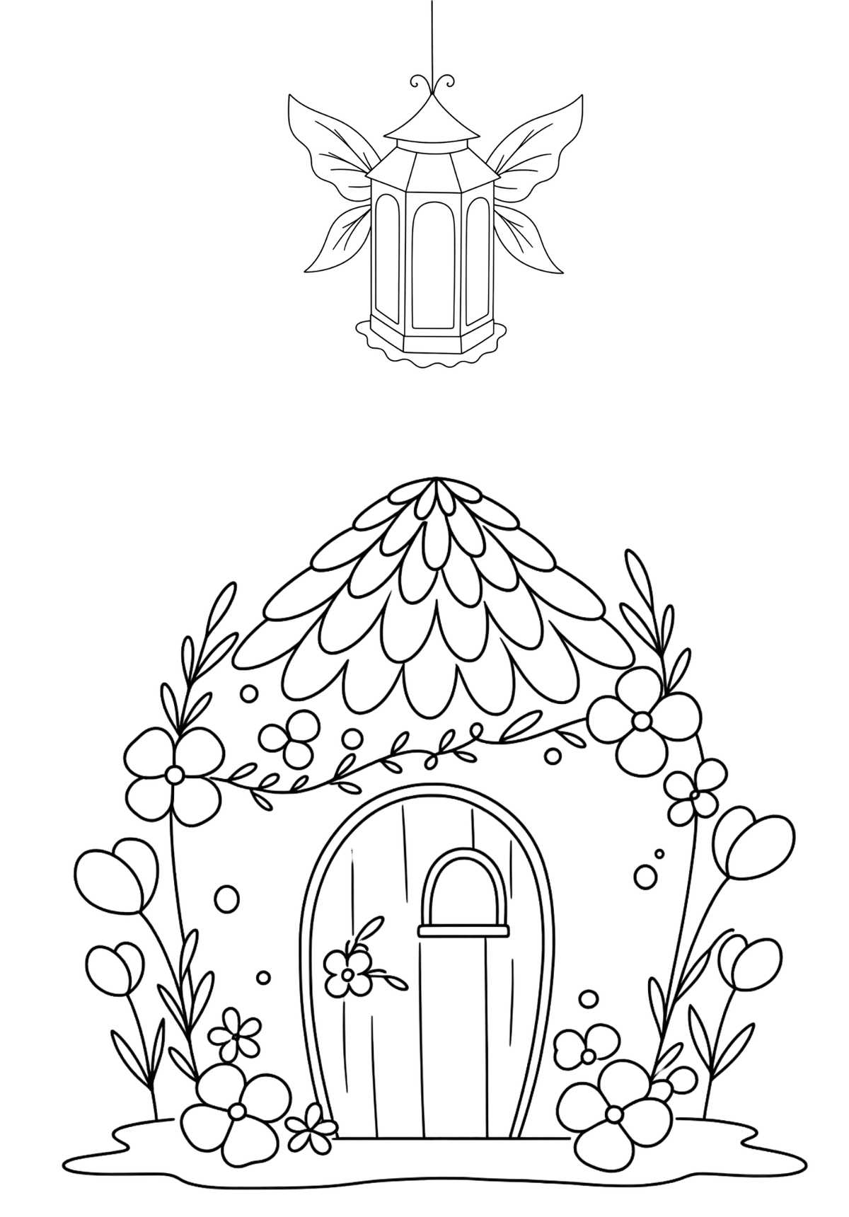 Coloriage A4 Fée 10