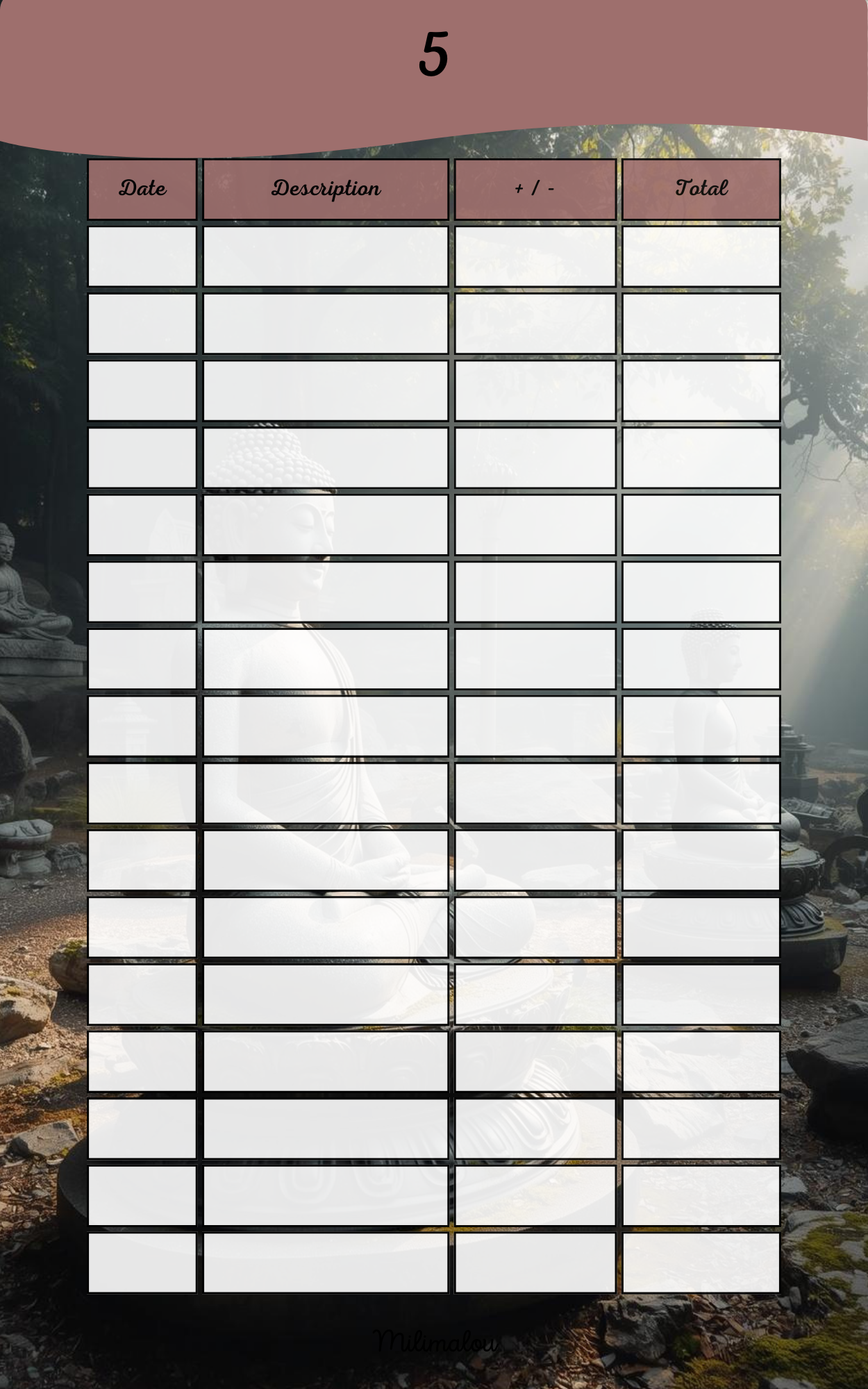 Page de Garde A5 Zen