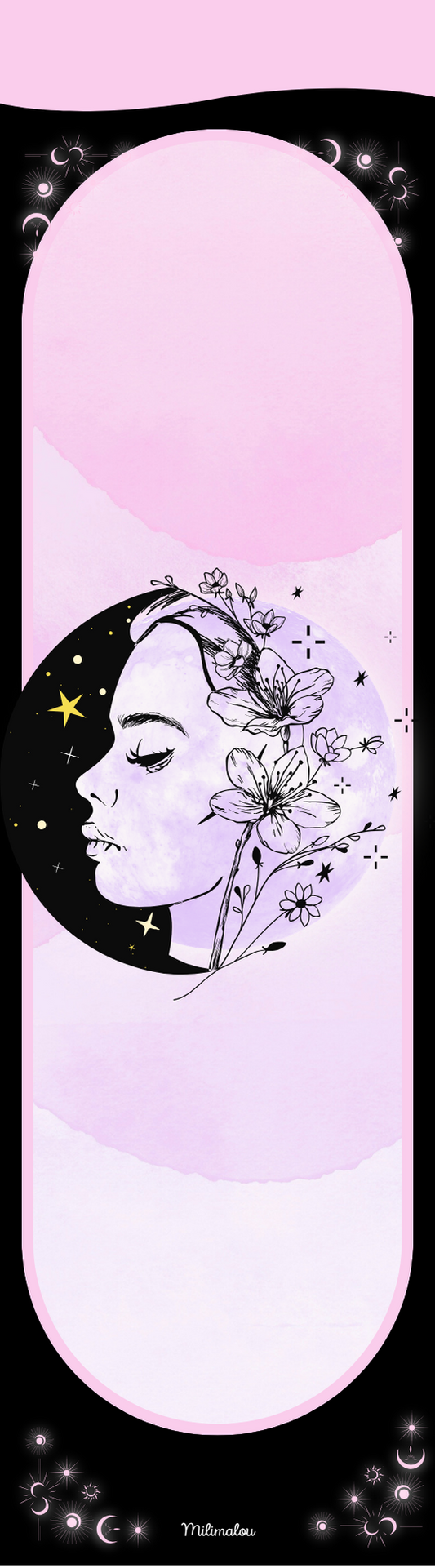 Marque Page A6 Lune Rose