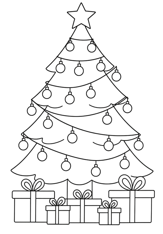 Coloriage A4 Noël 10