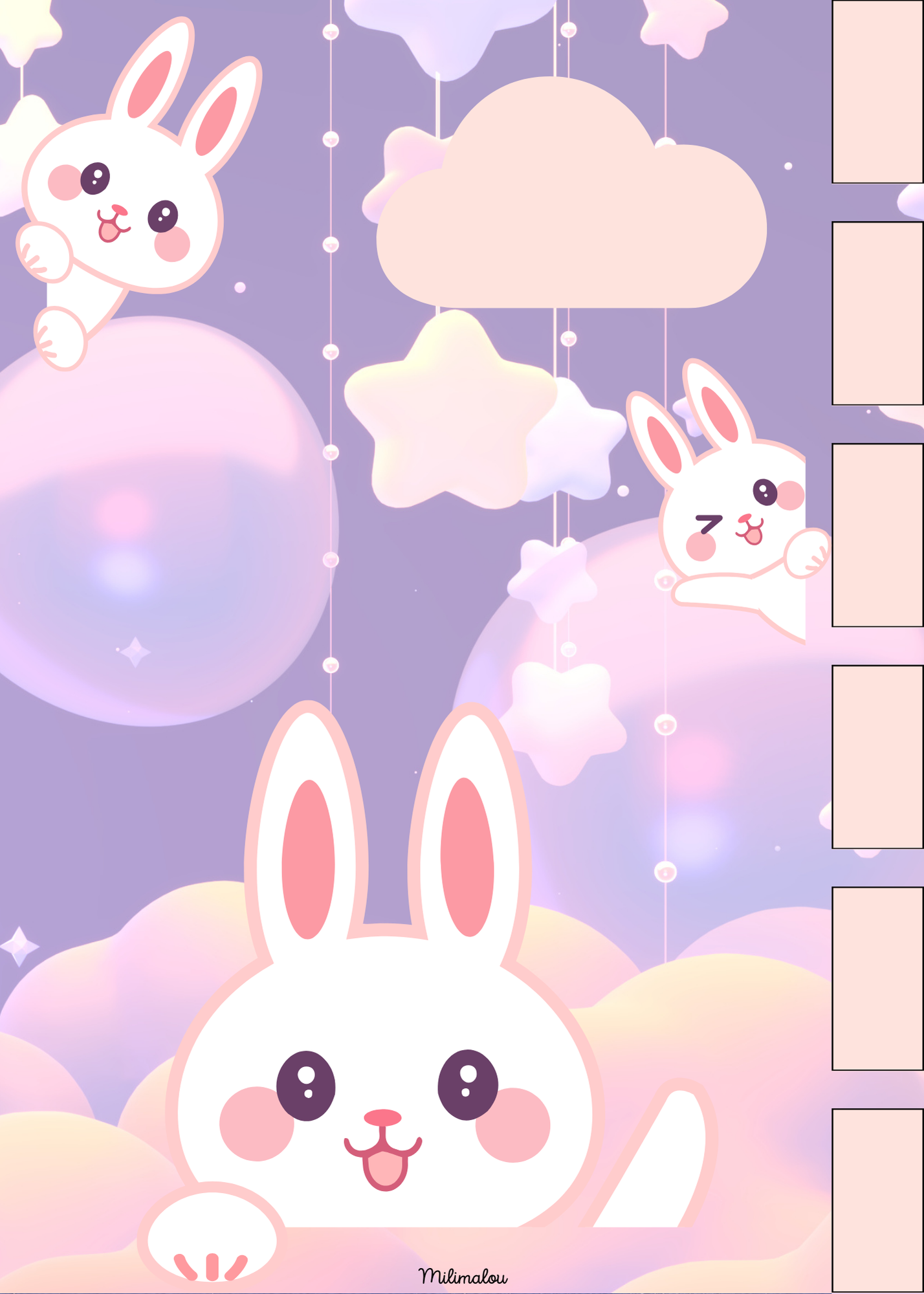 Intercalaires A5 Kawaï Lapin