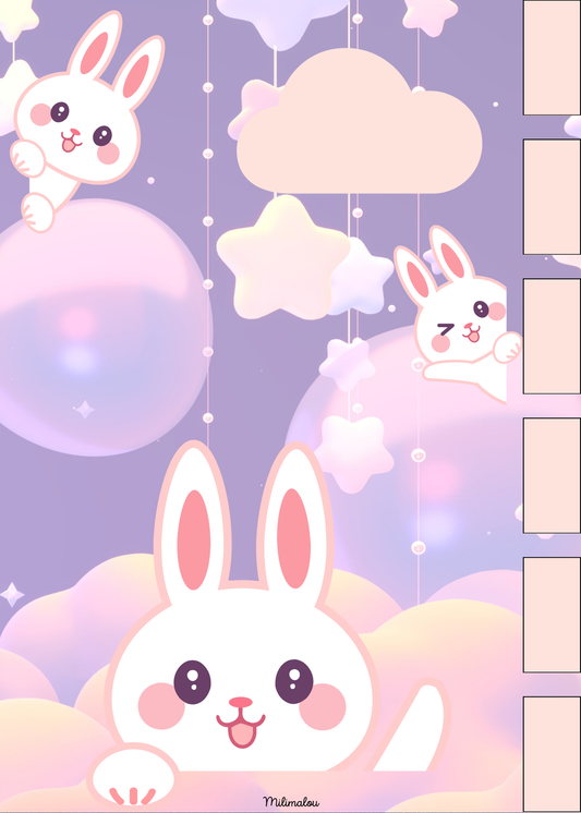 Intercalaires A5 Kawaï Lapin