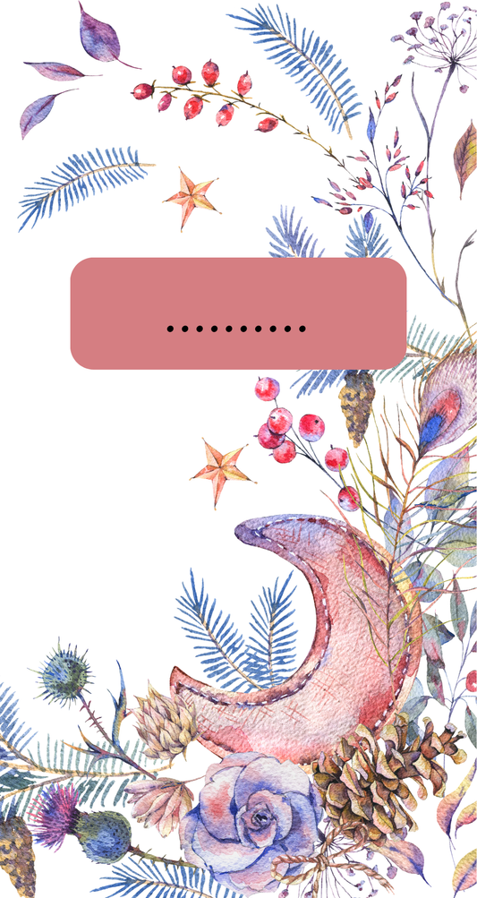 Page de Garde A6 Lune Florale