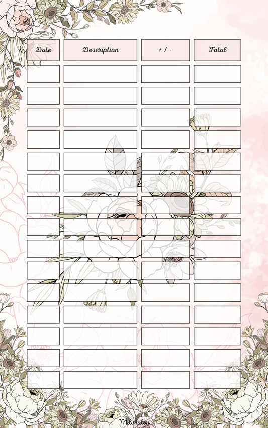 Suivi Budget A5 Fleurs