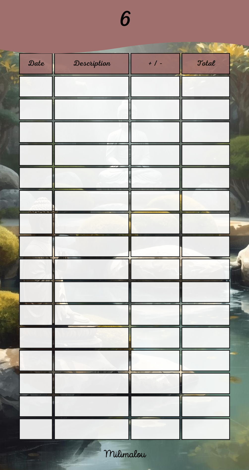 Page de Garde A6 Zen